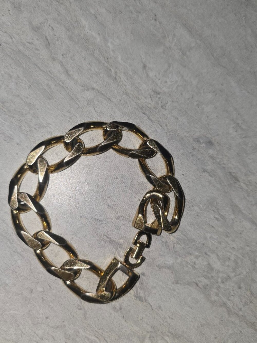 vintage Christian Dior chunky curb chain link bracelet